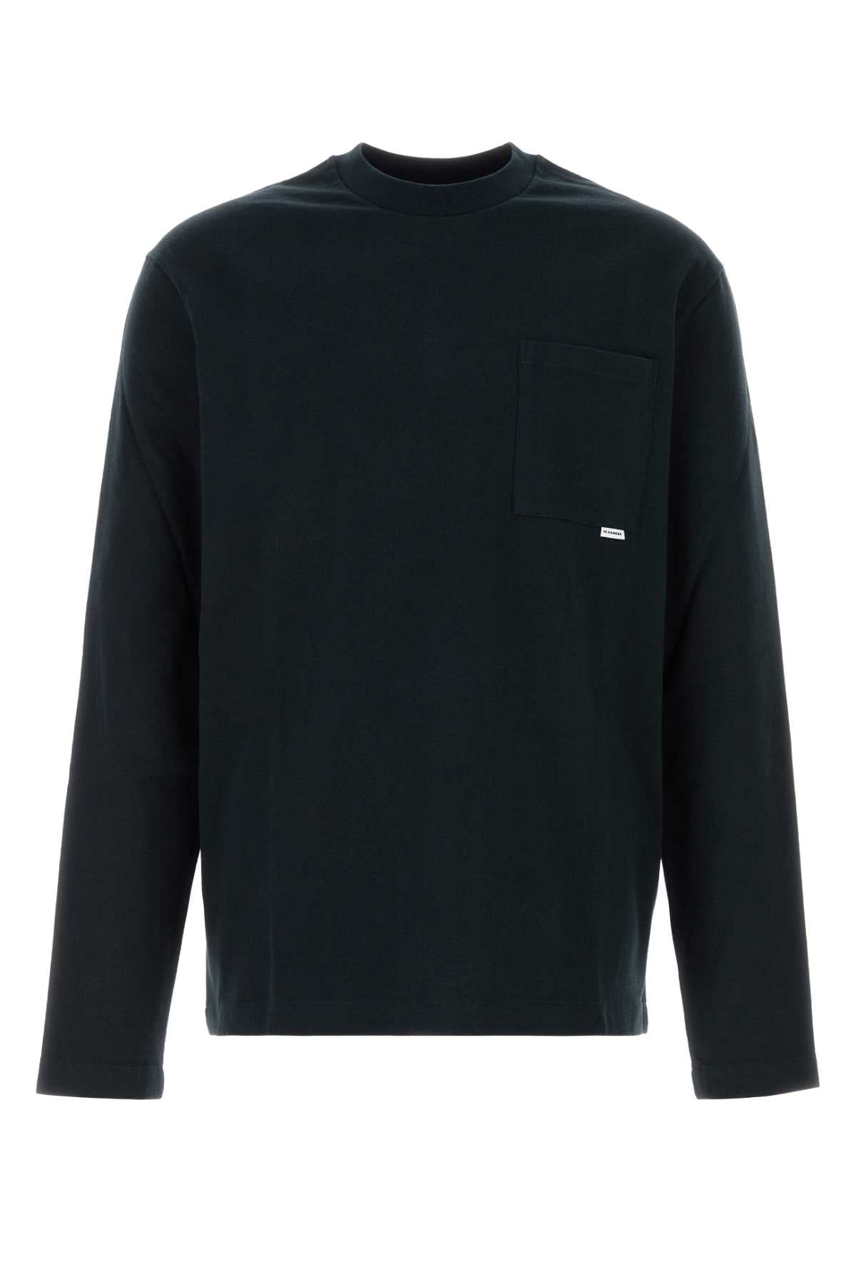 Jil Sander Men Midnight Blue Cotton T-Shirt