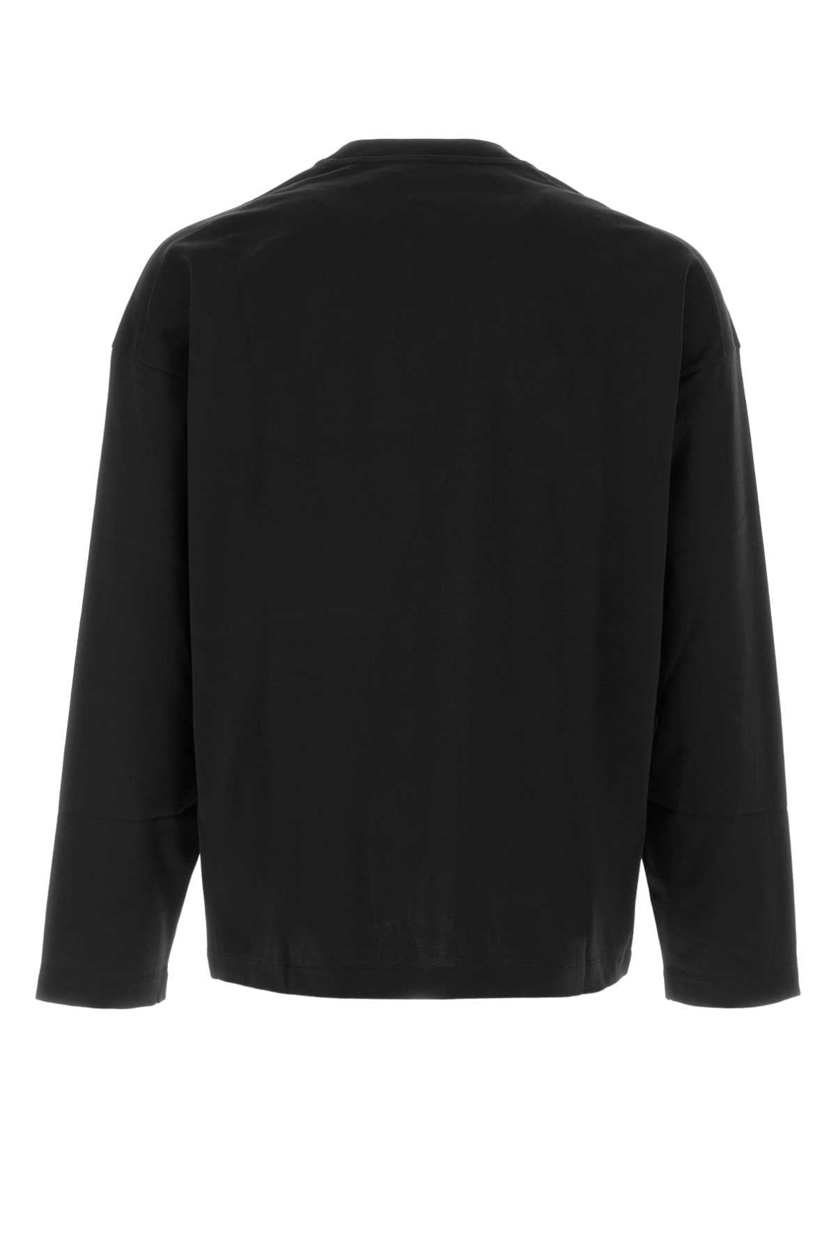 Jil Sander Men Black Cotton T-Shirt