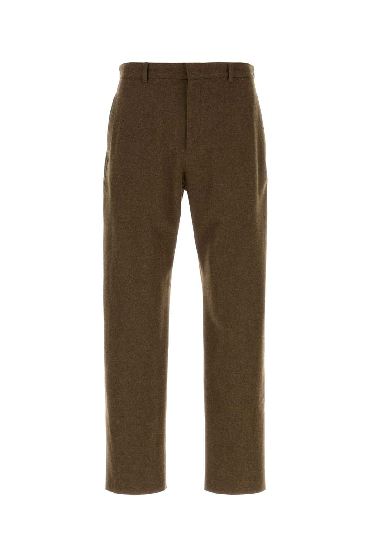 Jil Sander Men Brown Felt Pant