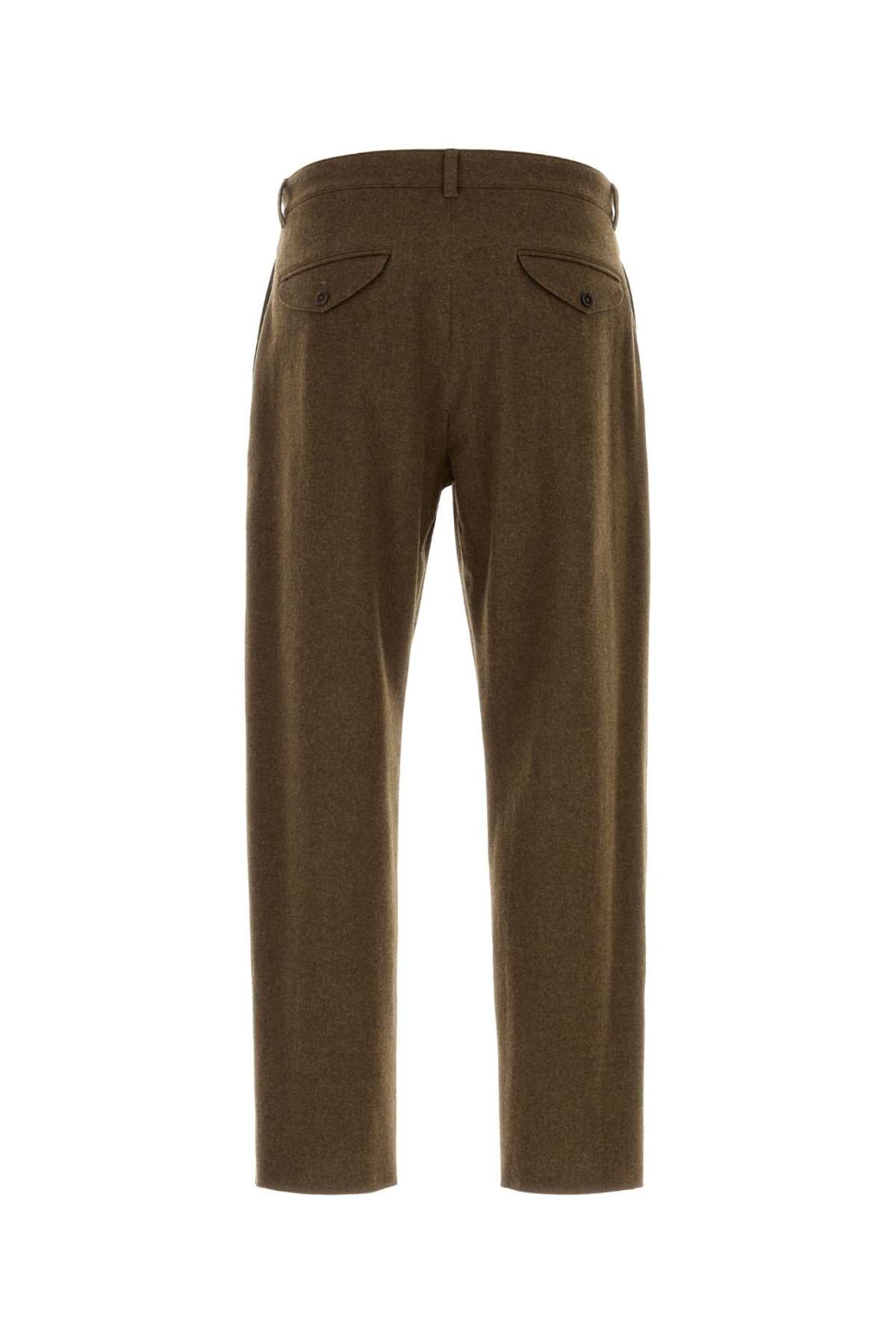Jil Sander Men Brown Felt Pant