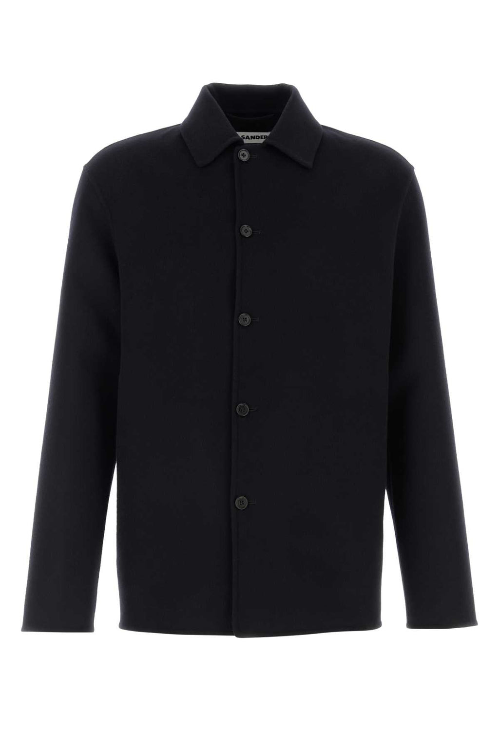 Jil Sander Men Midnight Blue Wool Blend Shirt