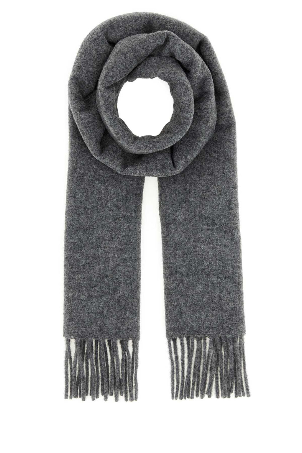 Jil Sander Men Dark Grey Wool Scarf