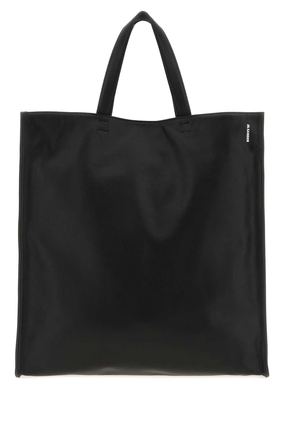 Jil Sander Men Black Leather Light Shopping Bag