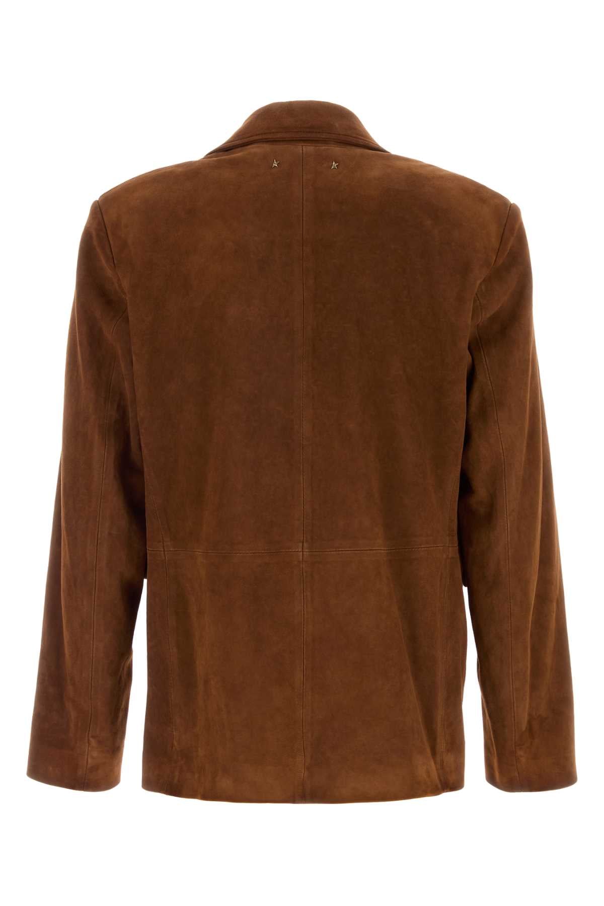 Golden Goose Deluxe Brand Men Brown Suede Robyn Blazer
