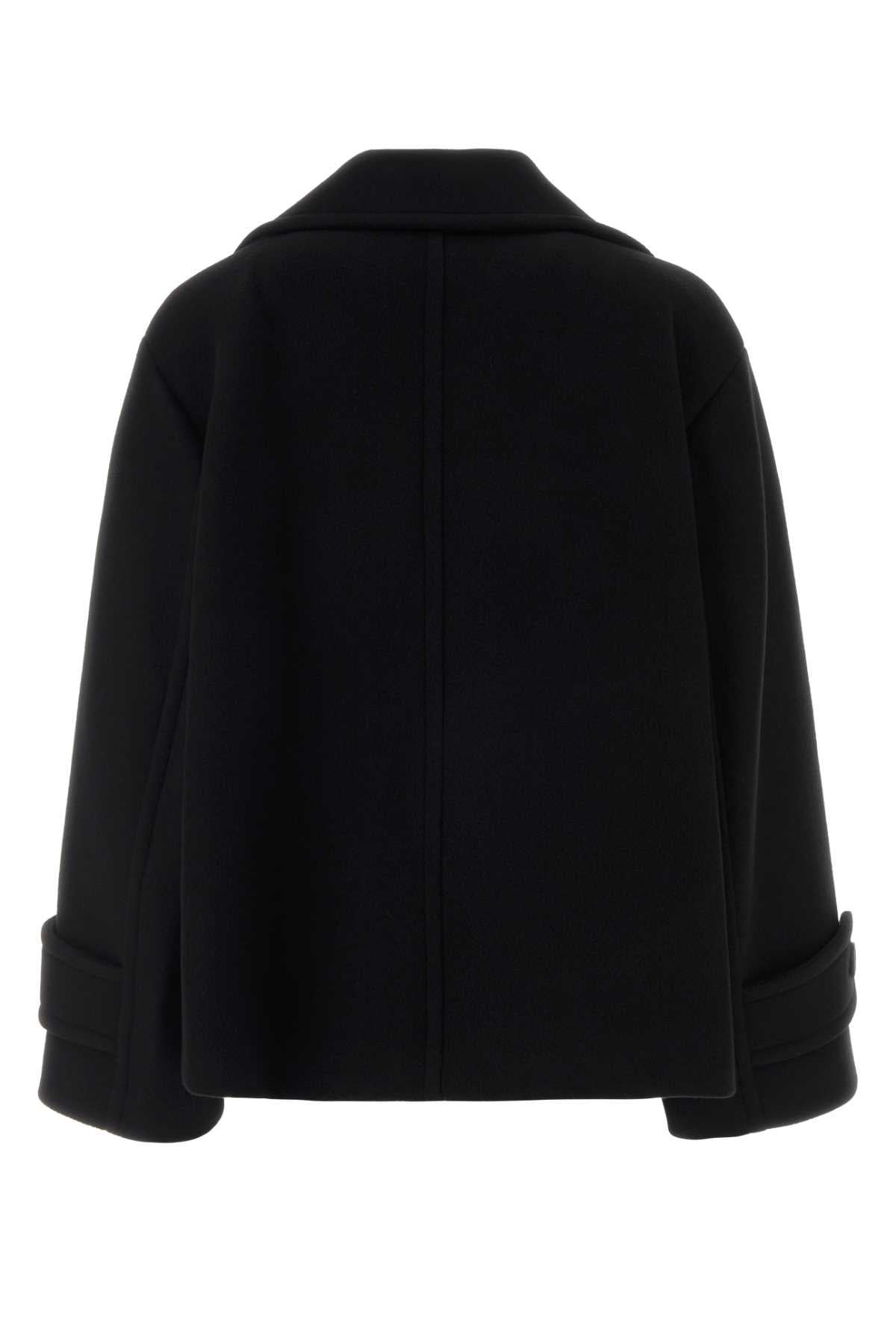 Chloe Women Black Wool Blend Coat
