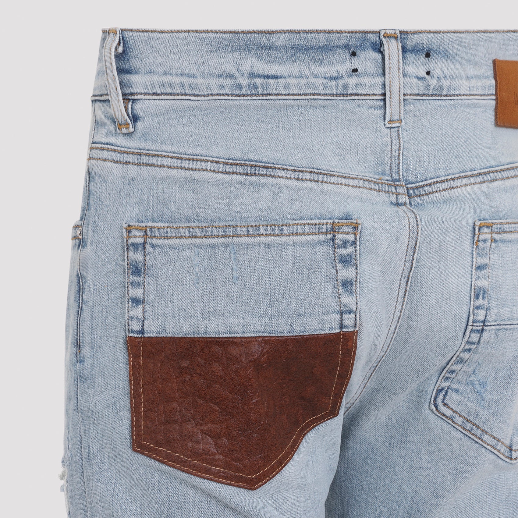 Amiri Crochet Leather Mx1 Jeans Men