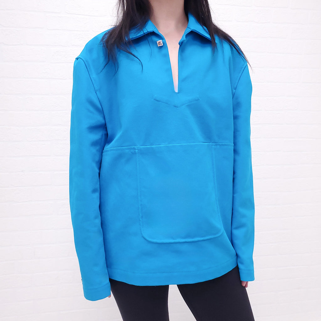 JACQUEMUS BLUE CANVAS JACKET - SIZE  S (MEN’S)
