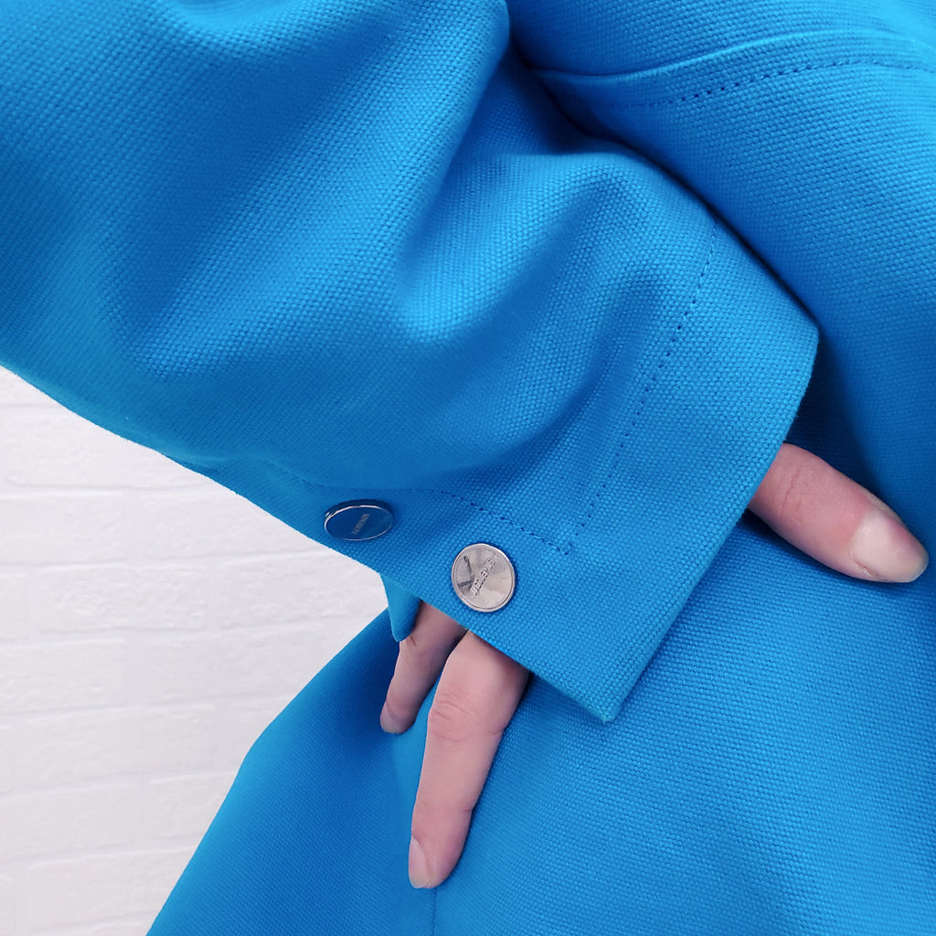 JACQUEMUS BLUE CANVAS JACKET - SIZE  S (MEN’S)