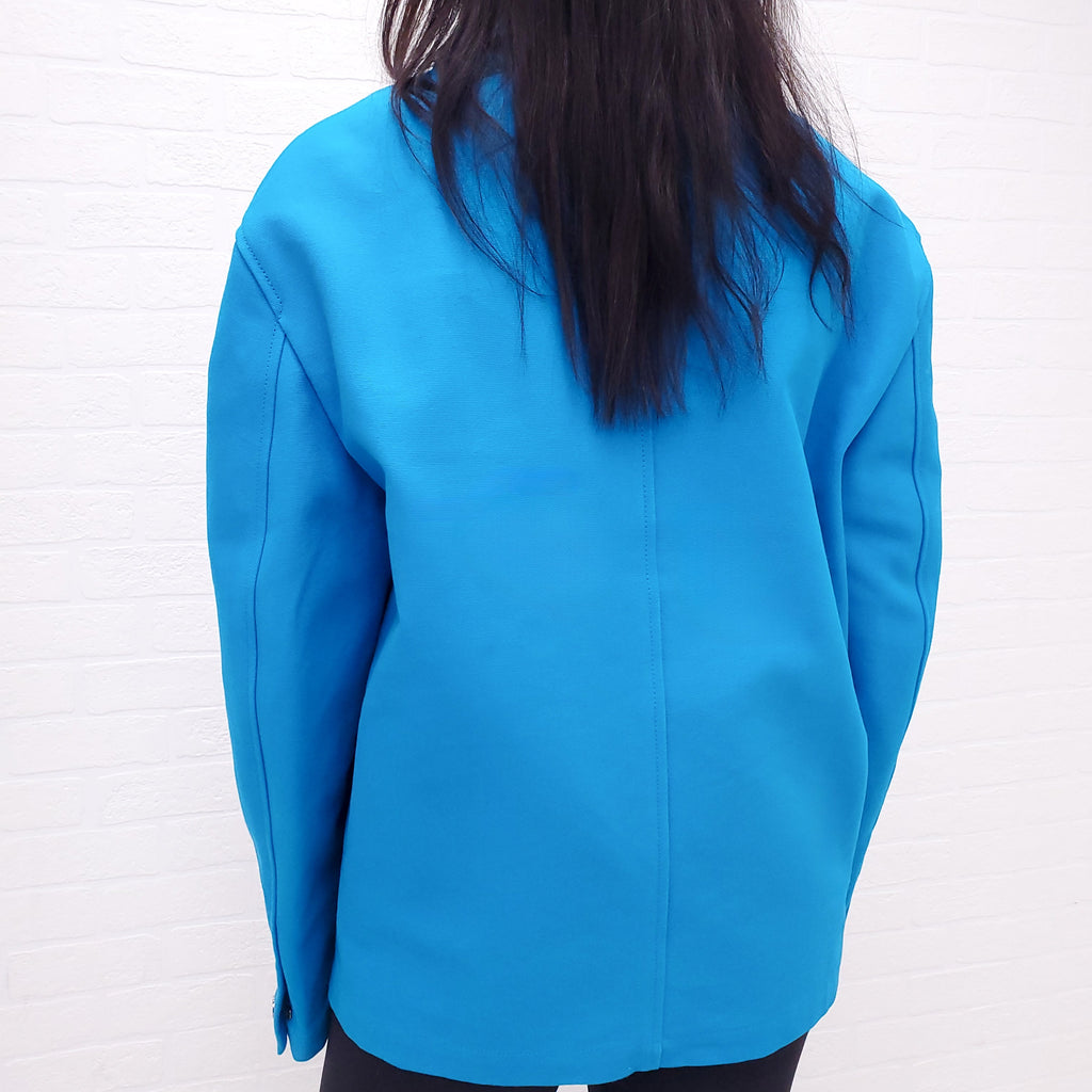 JACQUEMUS BLUE CANVAS JACKET - SIZE  S (MEN’S)