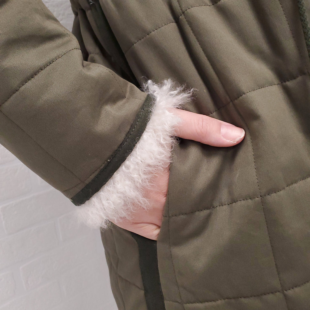 ALTUZARRA COAT WITH MONGOLIAN FUR - SIZE M