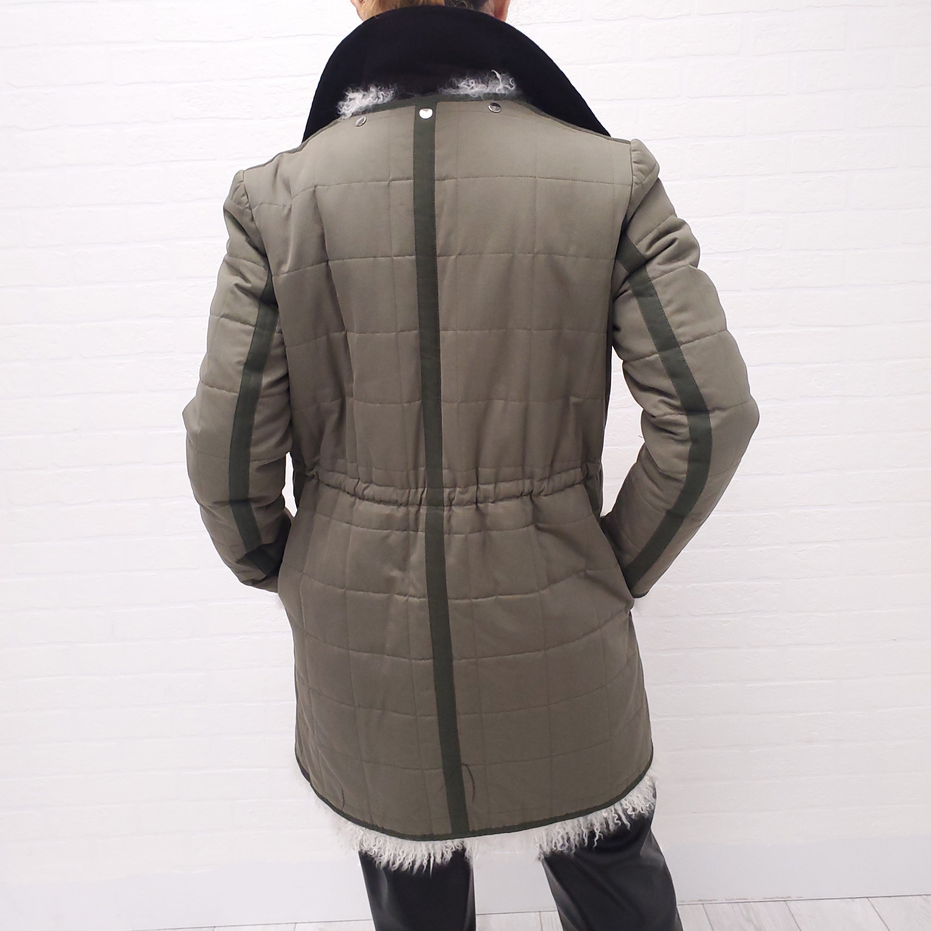 ALTUZARRA COAT WITH MONGOLIAN FUR - SIZE M