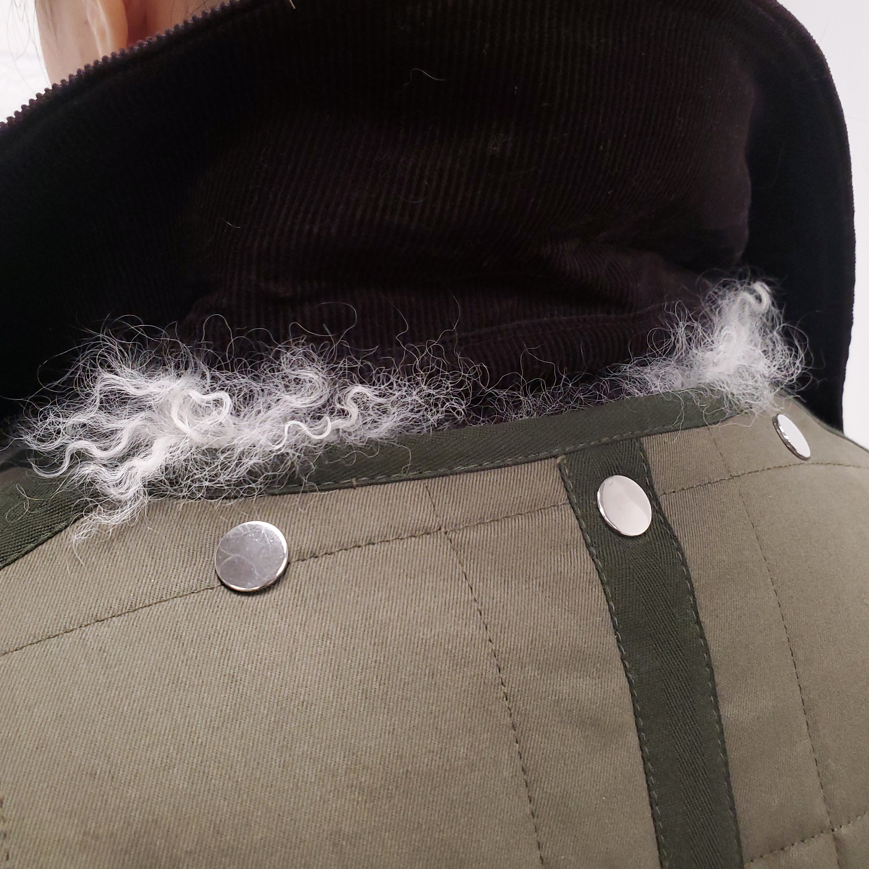 ALTUZARRA COAT WITH MONGOLIAN FUR - SIZE M