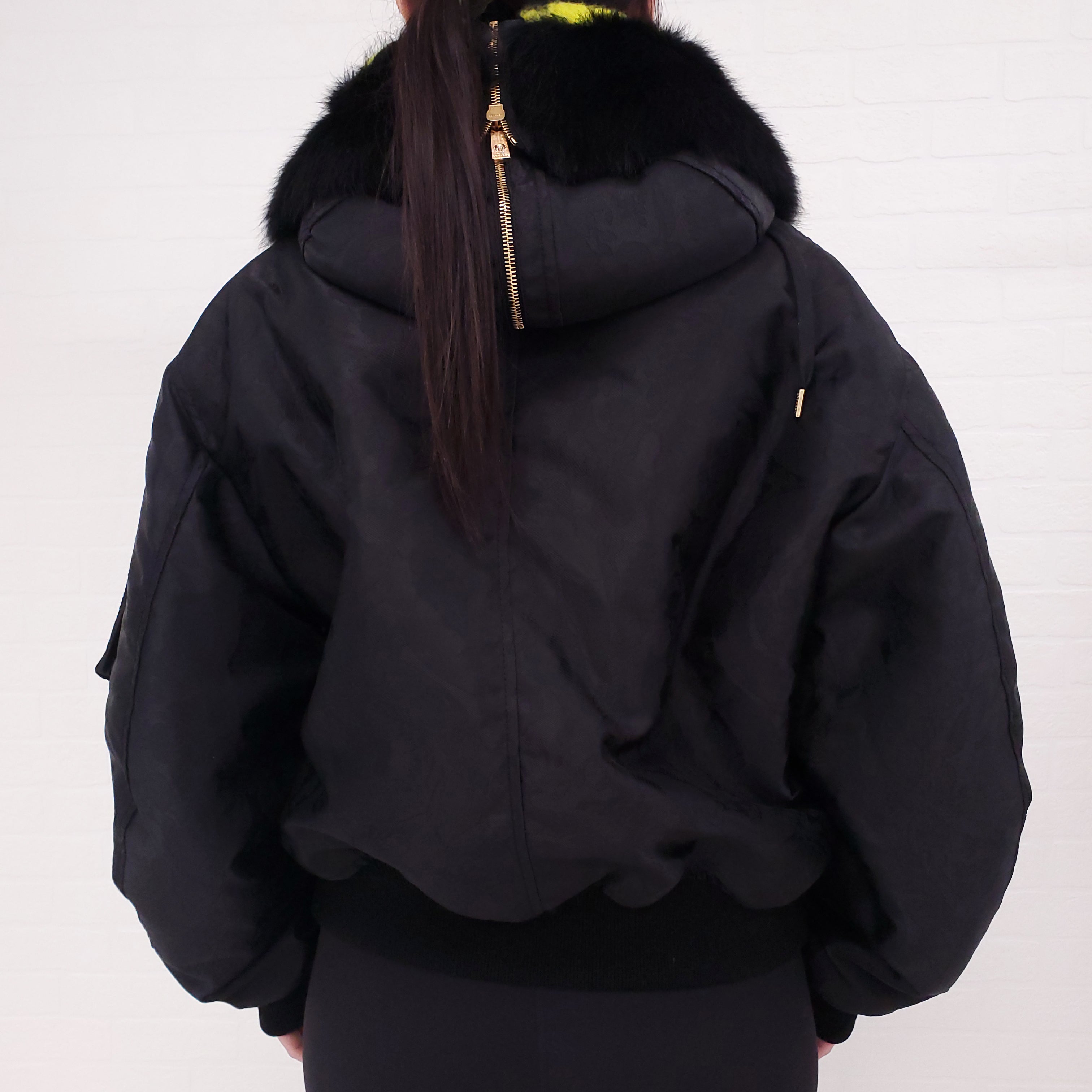VERSACE BOMBER JACKET WITH LEOPARD INTERIOR - SIZE 48