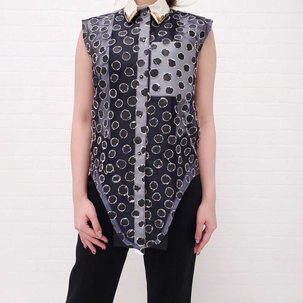 BALENCIAGA NICHOLAS GHESQUIERE 2011 RUNWAY BLOUSE - SIZE 38