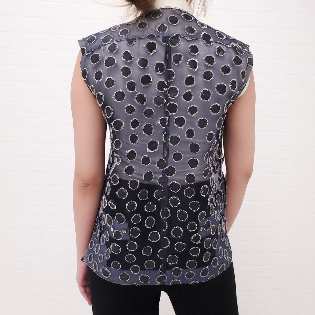 BALENCIAGA NICHOLAS GHESQUIERE 2011 RUNWAY BLOUSE - SIZE 38