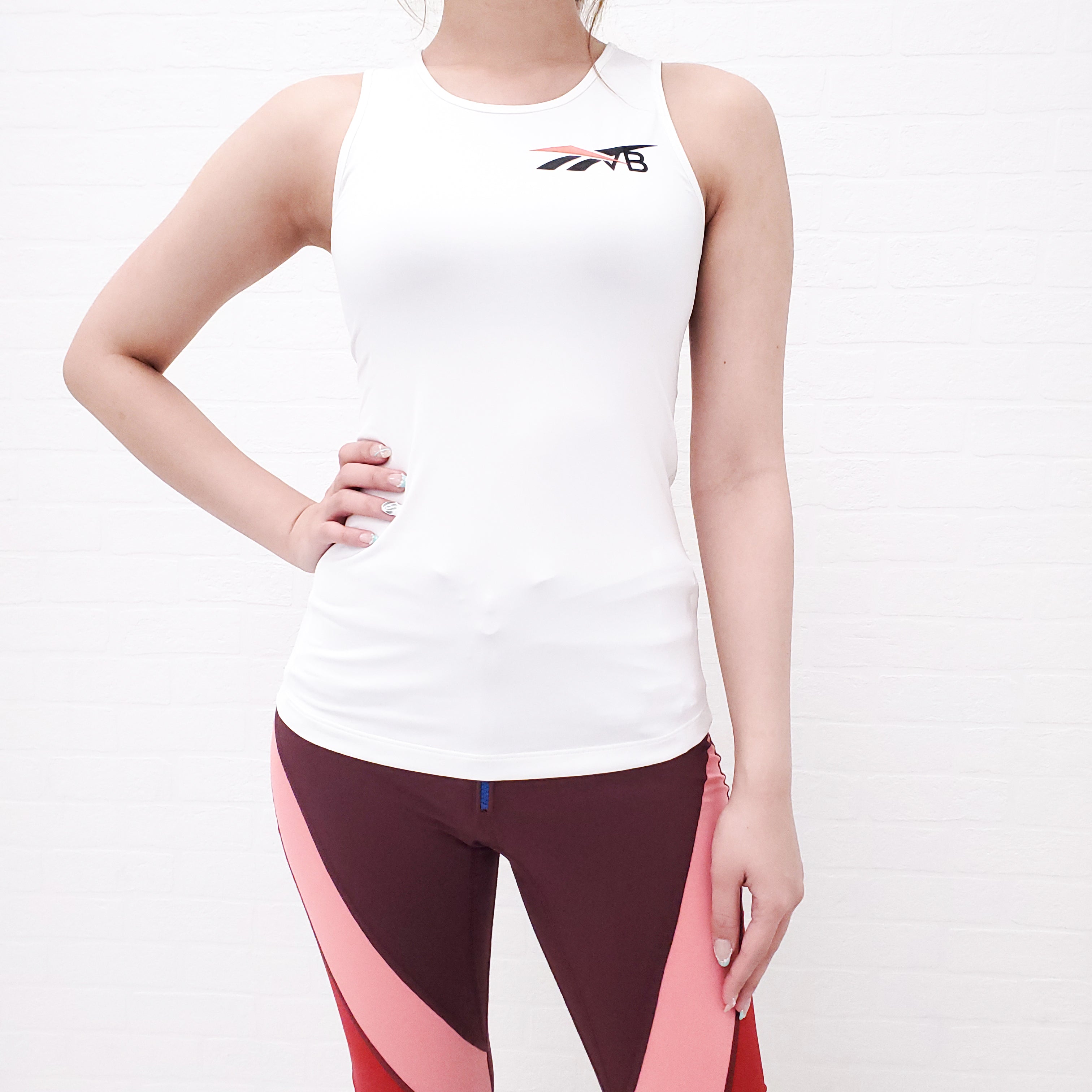 VICTORIA BECKHAM X REEBOK WHITE FITTED TANK - SIZE S