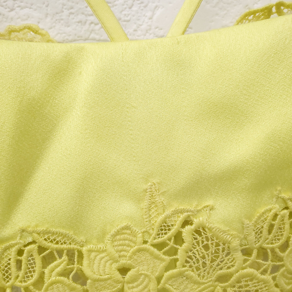 VERSACE NEON YELLOW LACE CORSET - SIZE 38