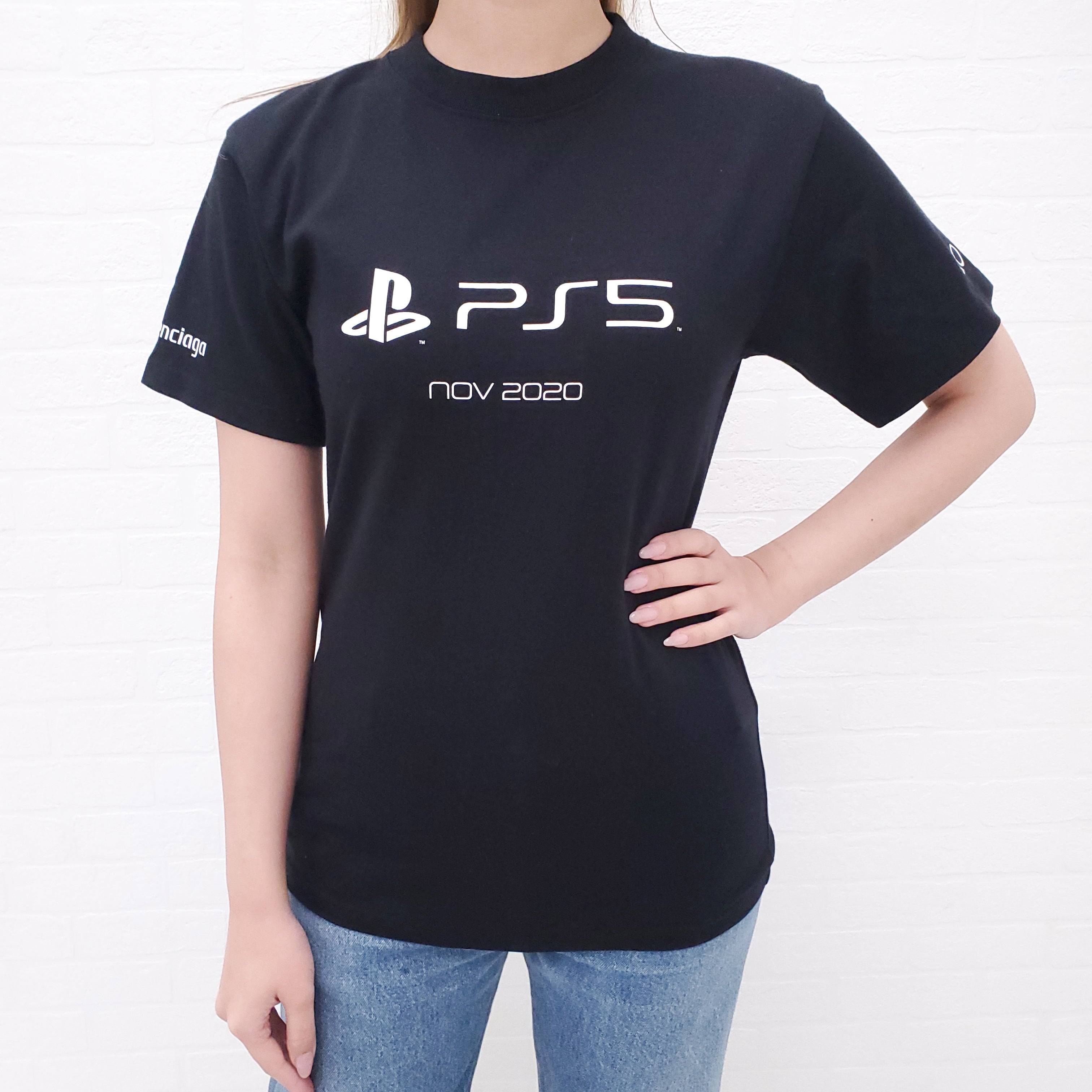 BALENCIAGA 'PLAYSTATION' LOGO T-SHIRT - SIZE XS
