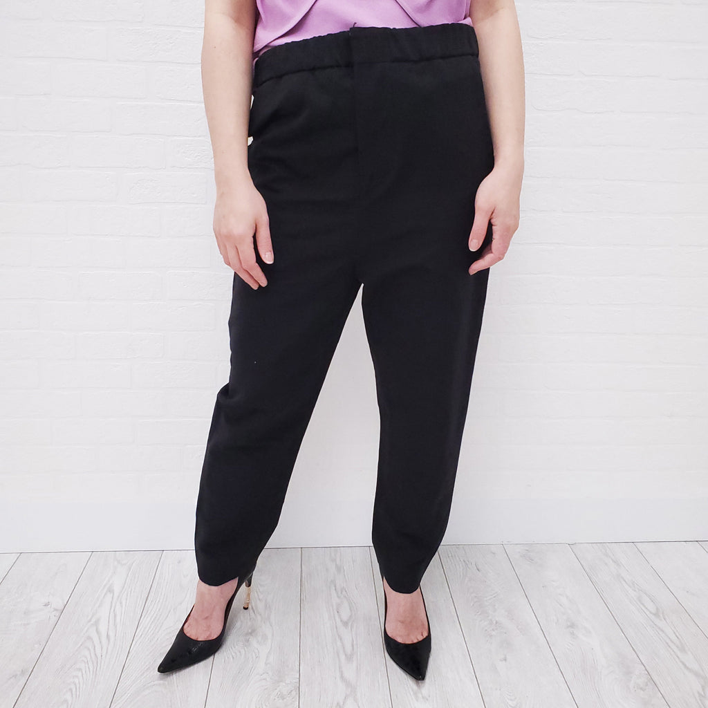 MARNI HIGH WAIST BLACK PANT - SIZE 38 (OVERSIZED)