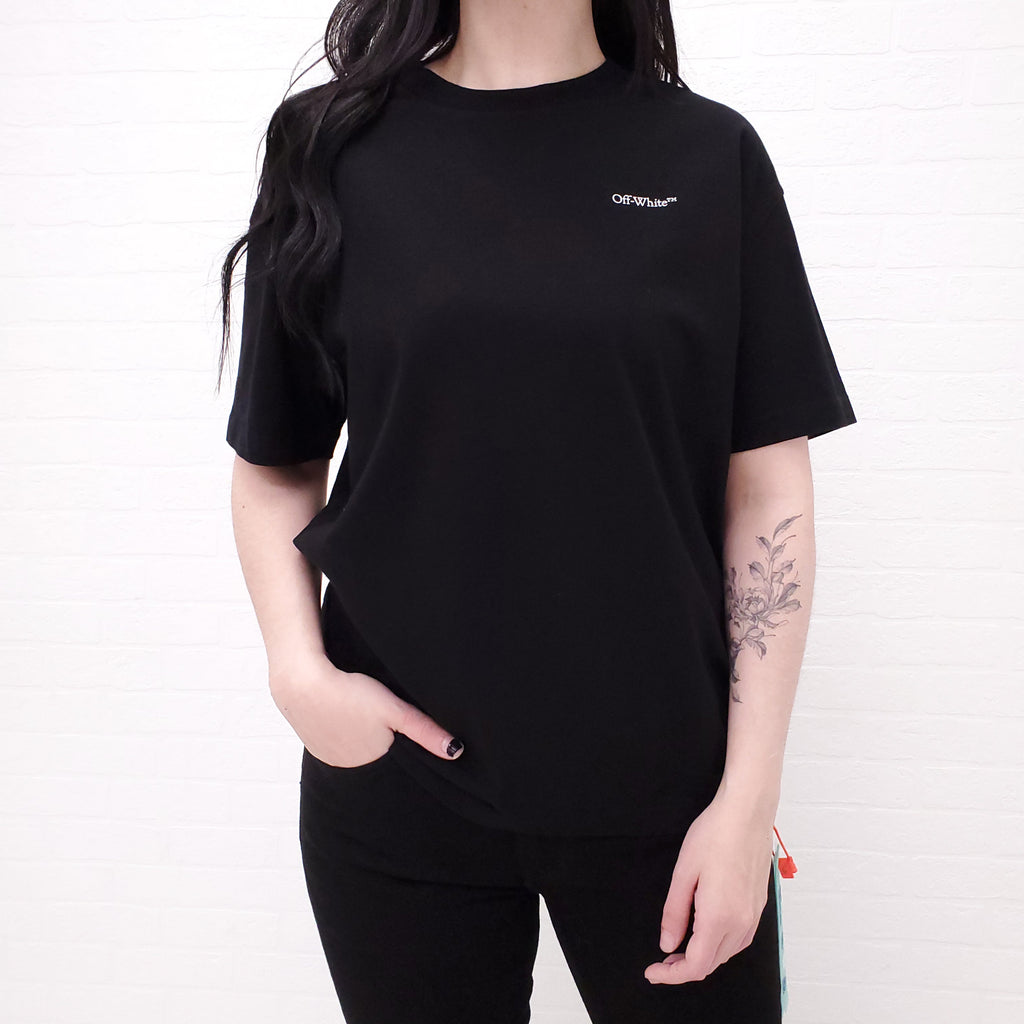 OFF-WHITE FLORAL LOGO T-SHIRT - SIZE M