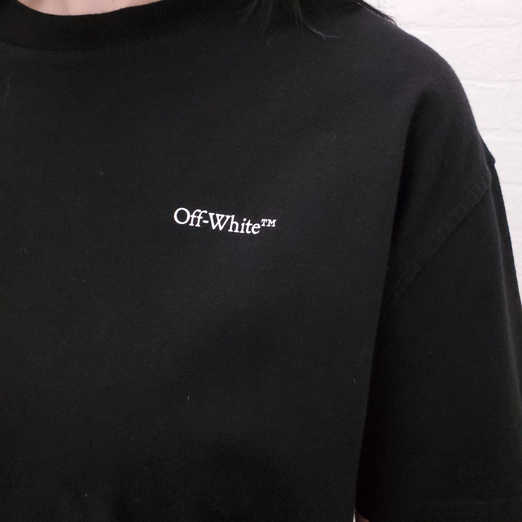 OFF-WHITE FLORAL LOGO T-SHIRT - SIZE M