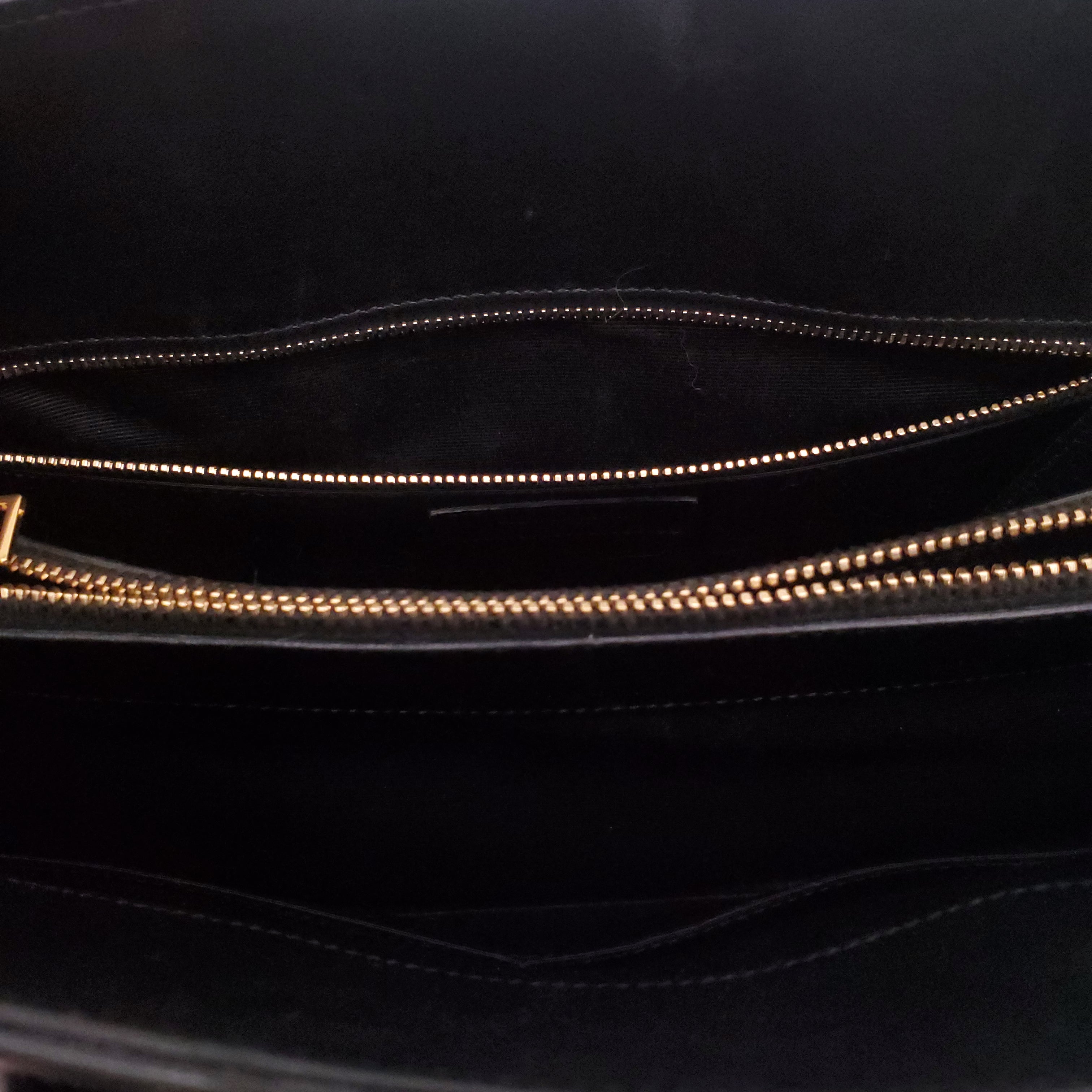 SAINT LAURENT RED AND BLACK SAC DE JOUR