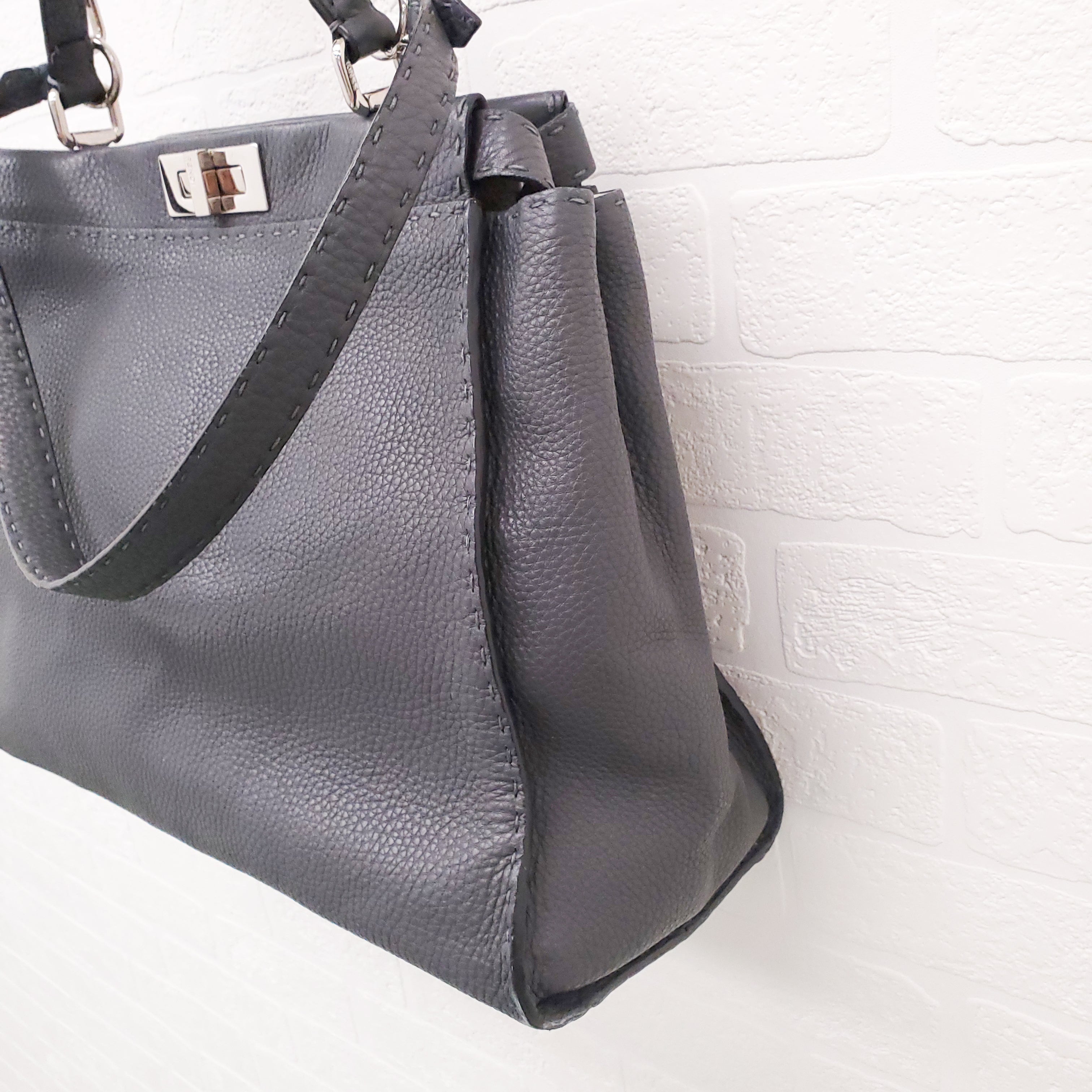 FENDI X LARGE PEEKABOO WITH FLORAL STRAP