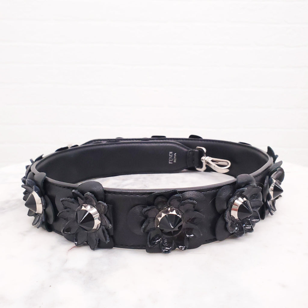 FENDI X LARGE PEEKABOO WITH FLORAL STRAP