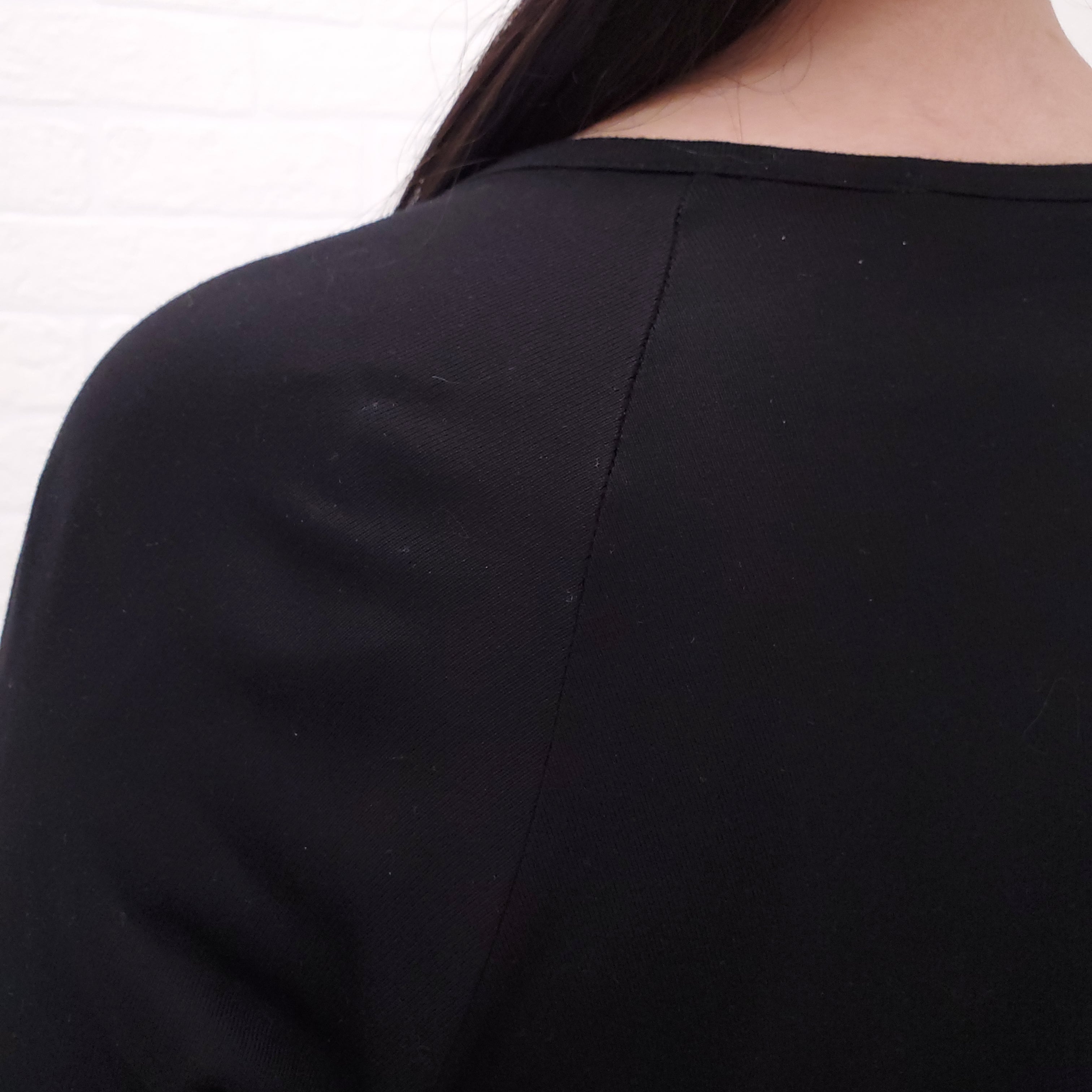 BALMAIN BLACK TUNIC TOP WITH GOLD BUTTONS - SIZE 40