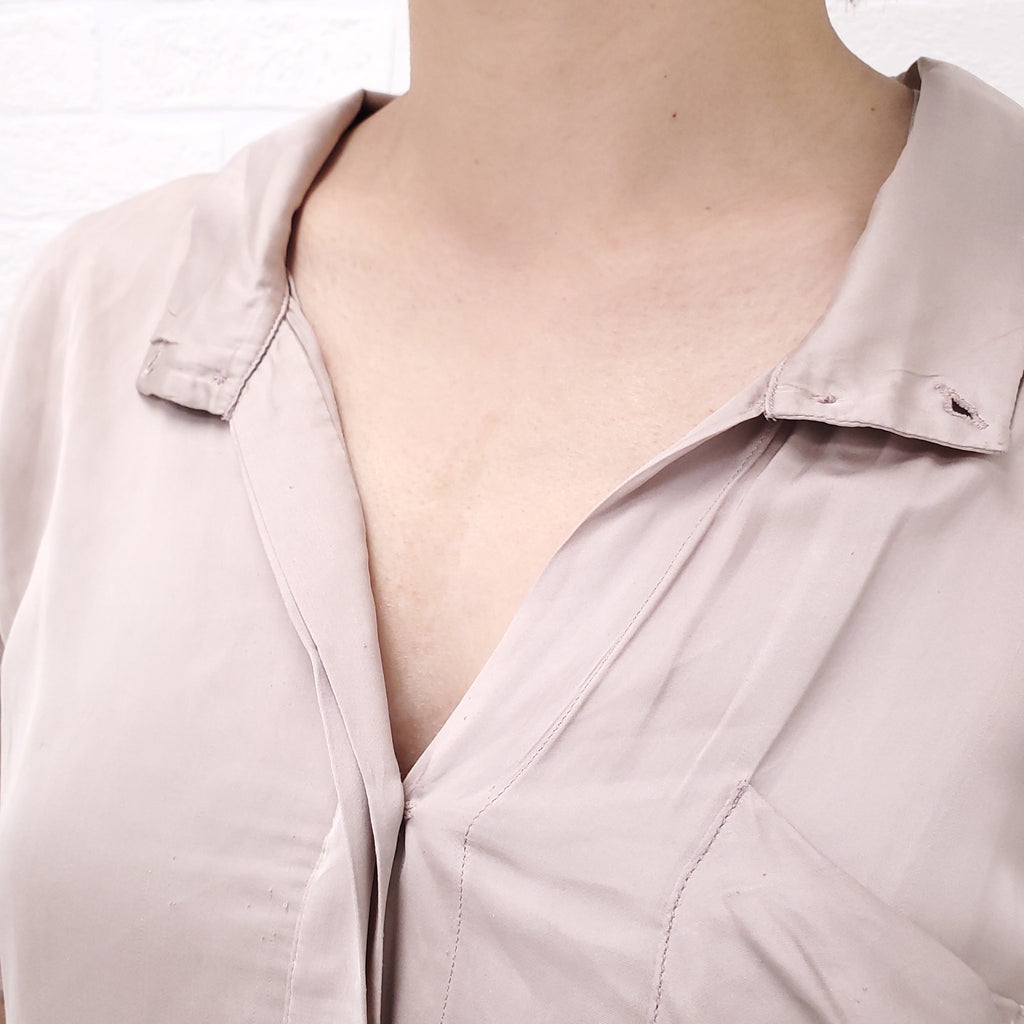 HELMUT LANG PINK SILK BLOUSE - SIZE M