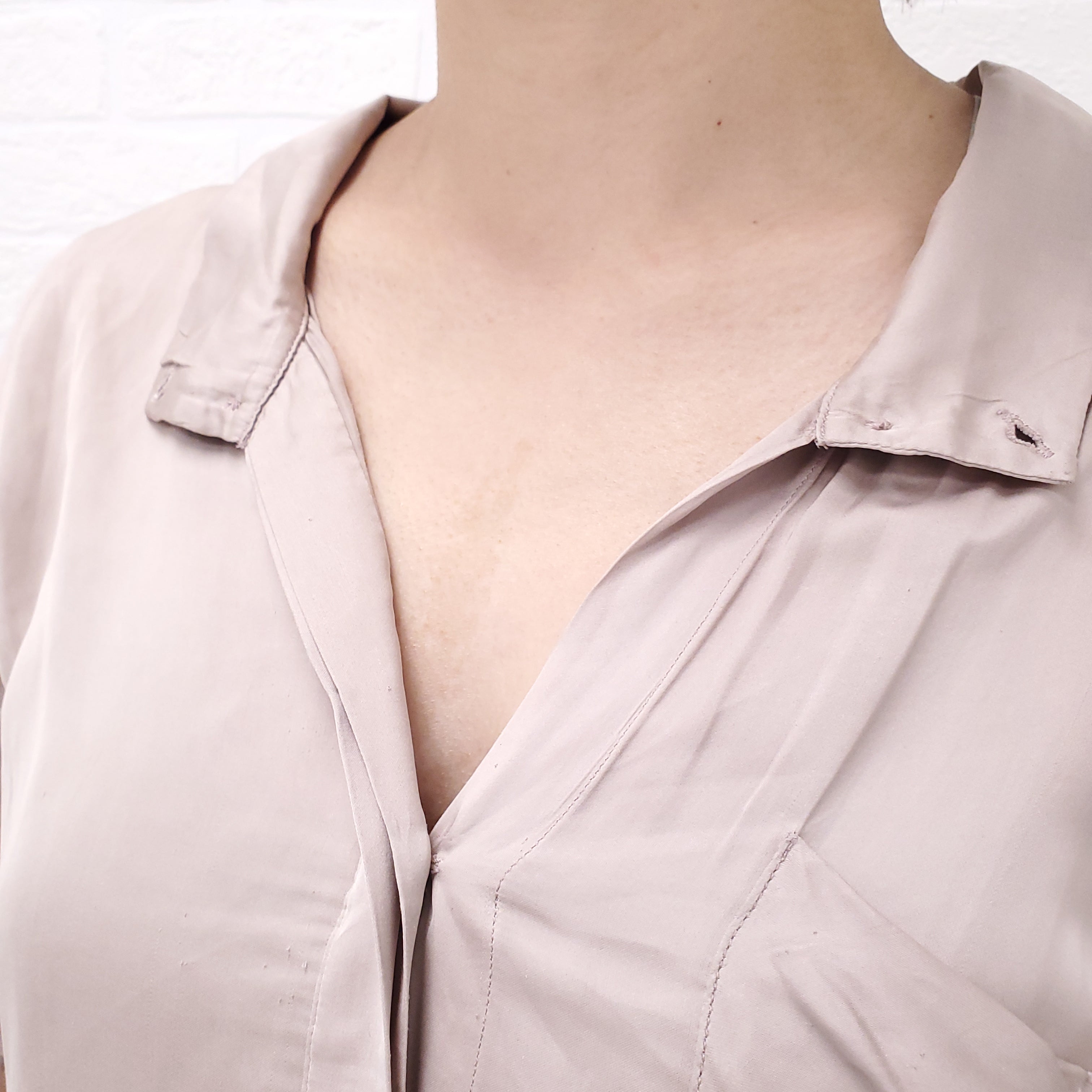 HELMUT LANG PINK SILK BLOUSE - SIZE M