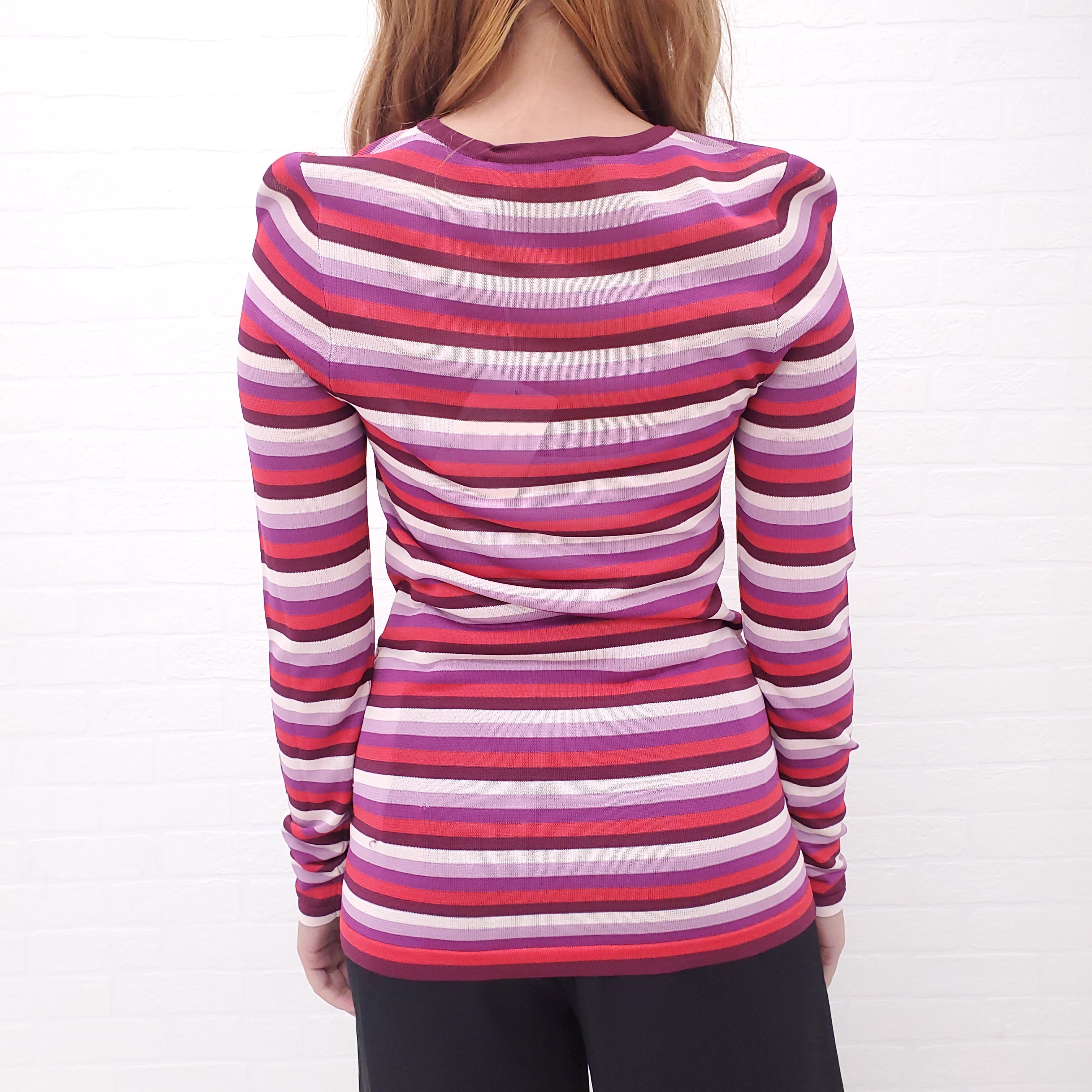 ZIMMERMANN PINK STRIPED SWEATER - SIZE 1 (S)
