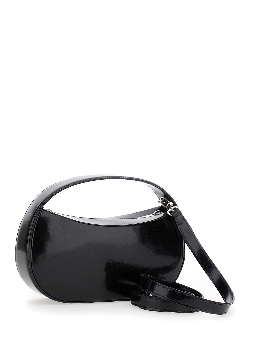Coperni Women 'Sound Swipe Small' Black Handbag With Logo Detail In Leather Woman