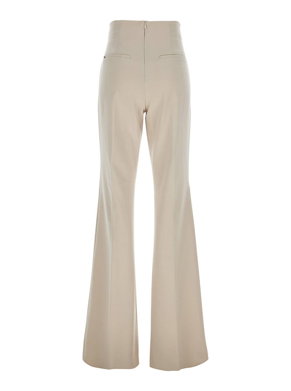 Sportmax Women 'Lea' Beige Flared Pants In Tech Fabric Stretch Woman