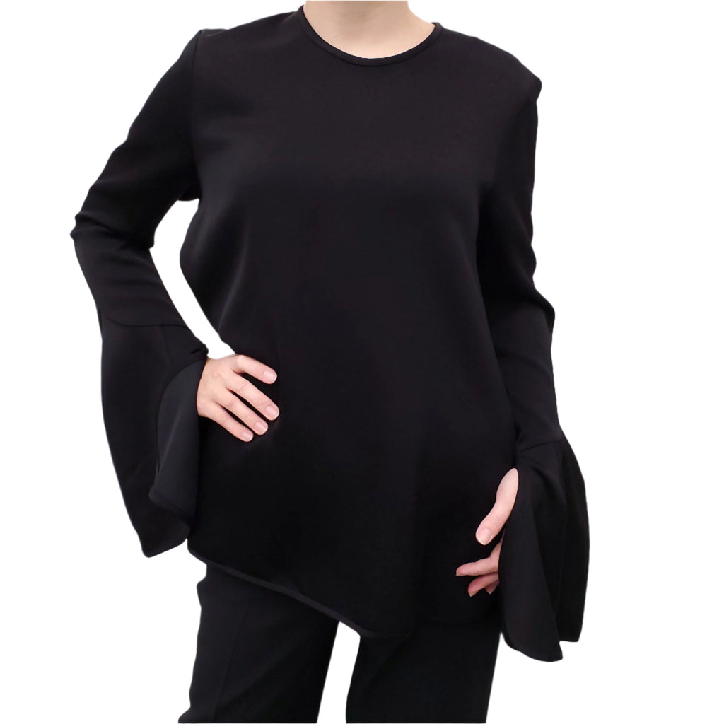 ELLERY BLOUSE WITH GOLD PLATED NECKLACE - SIZE 6