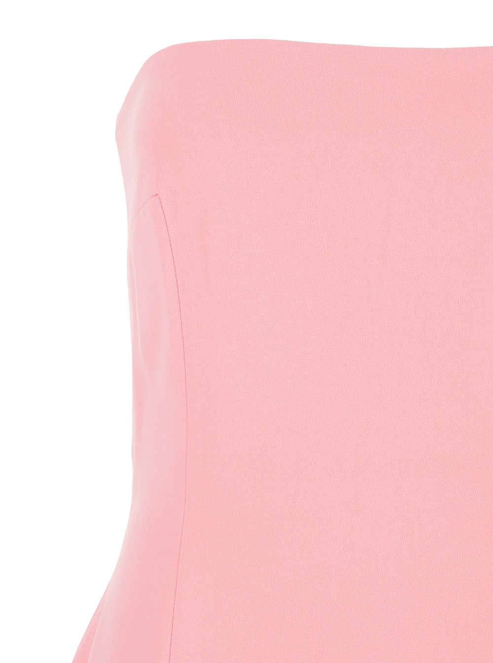 Solace London Women 'Anderson' Pink Long Dress With Bare Shoulder And Back Slit In Twill Woman