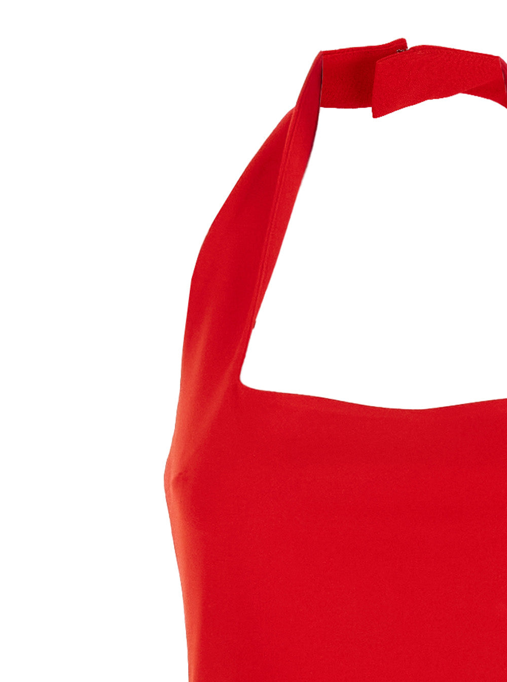 Solace London Women 'Ilona' Red Long Dress With Square Neckline In Twill Woman