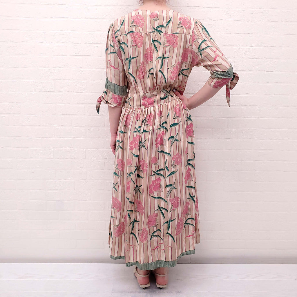 NATALIE MARTIN 'LAYLA DRESS' PiNK AND GREEN FLORAL - SIZE M