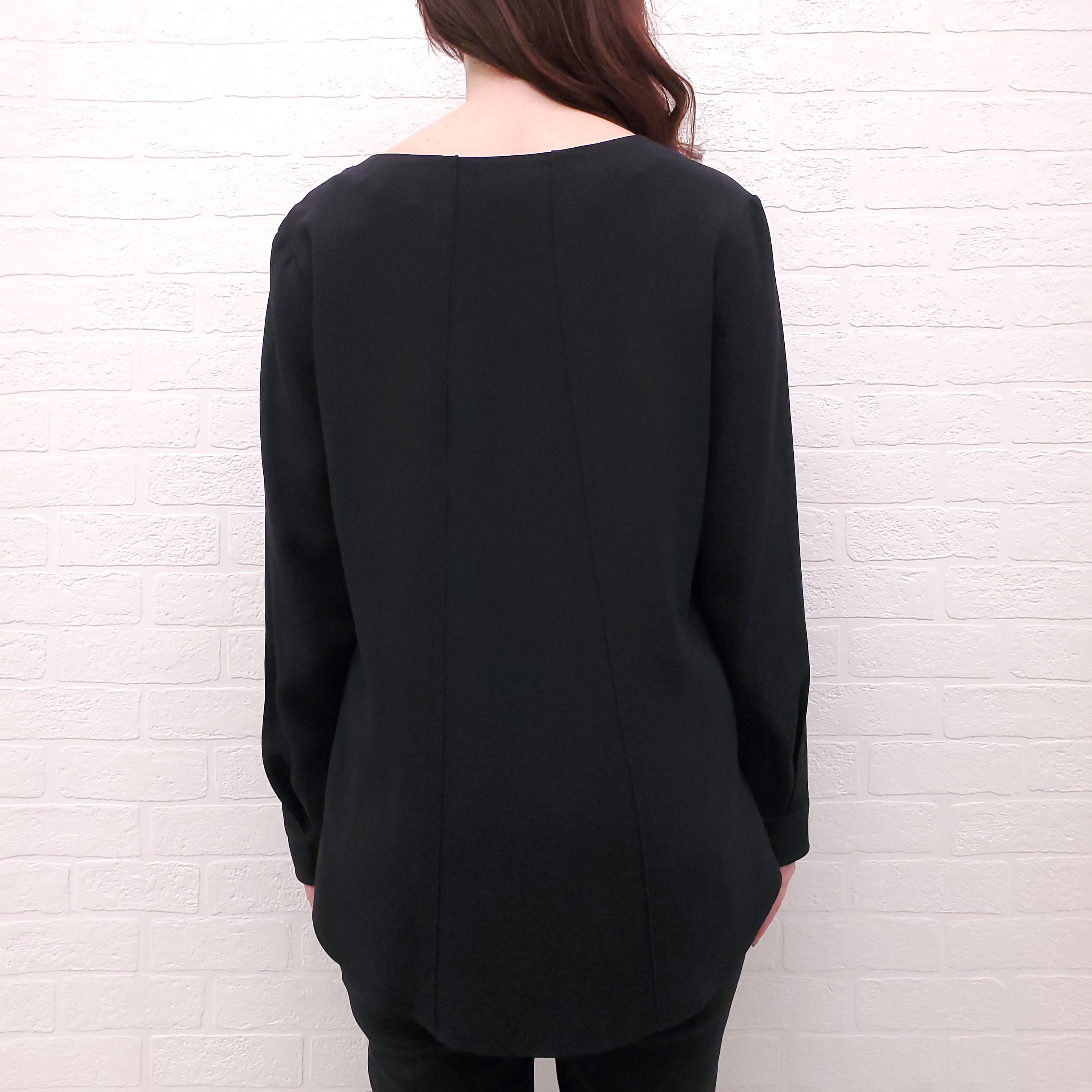 PROENZA SCHOULER SILK GEORGETTE LONG SLEEVE BLOUSE - SIZE 6