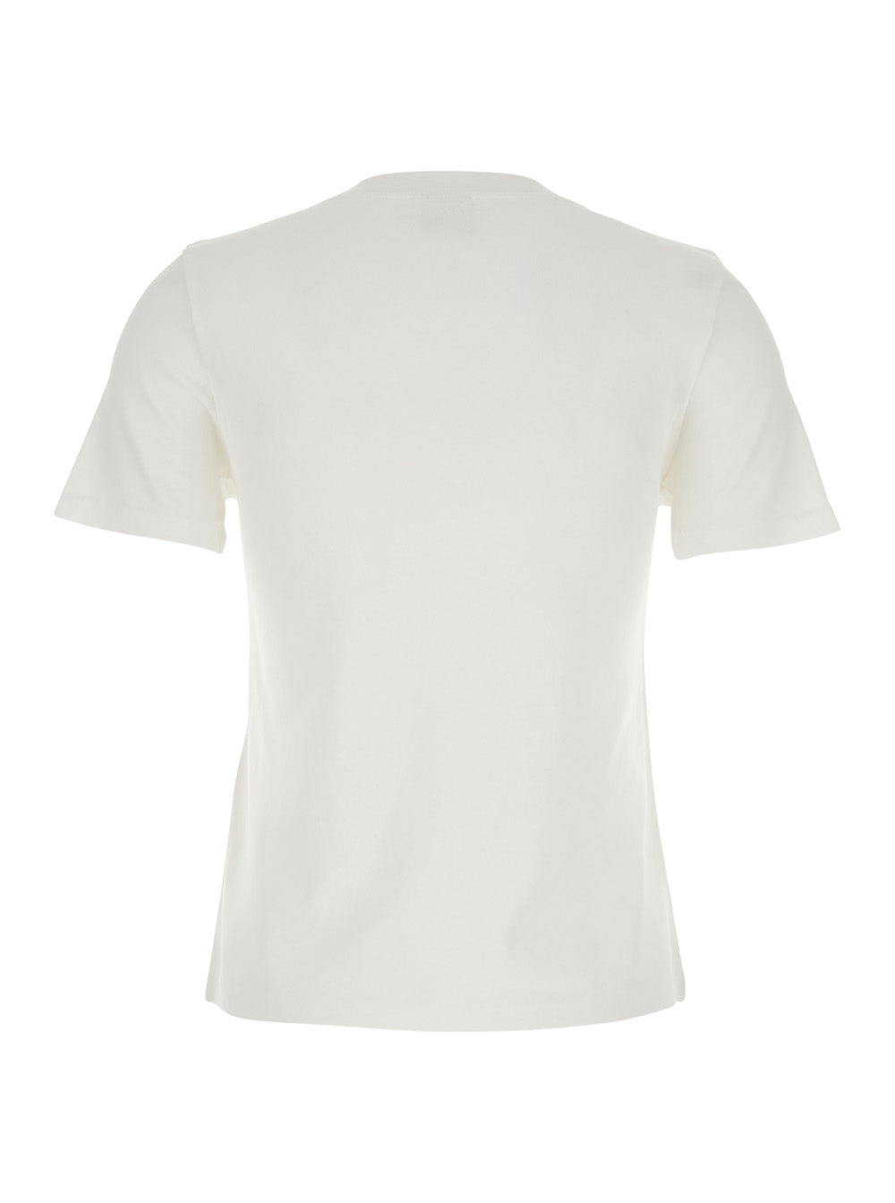 Chloé Women White Crew Neck T-Shirt With Logo Lettering On The Front In Cotton For Women