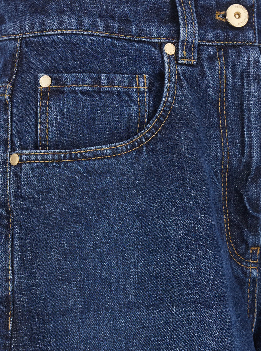 Brunello Cucinelli Women Blue Jeans With Five-Pocket Design And Patch Logo On The Back In Denim Woman