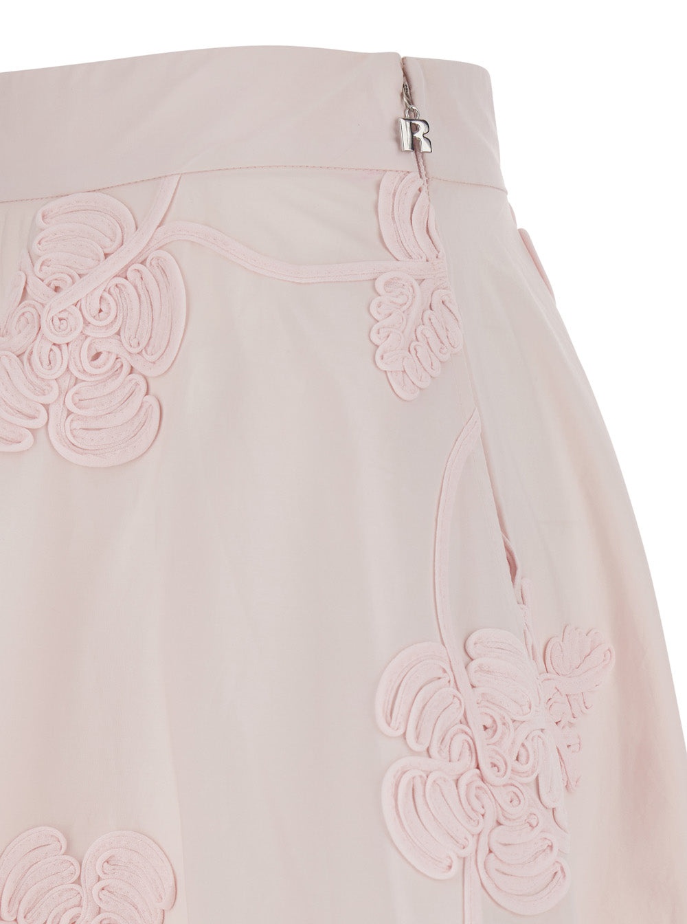 Rotate Women Maxi Skirt "Floral" With Side Zip Closure In Pink Fabric For Women