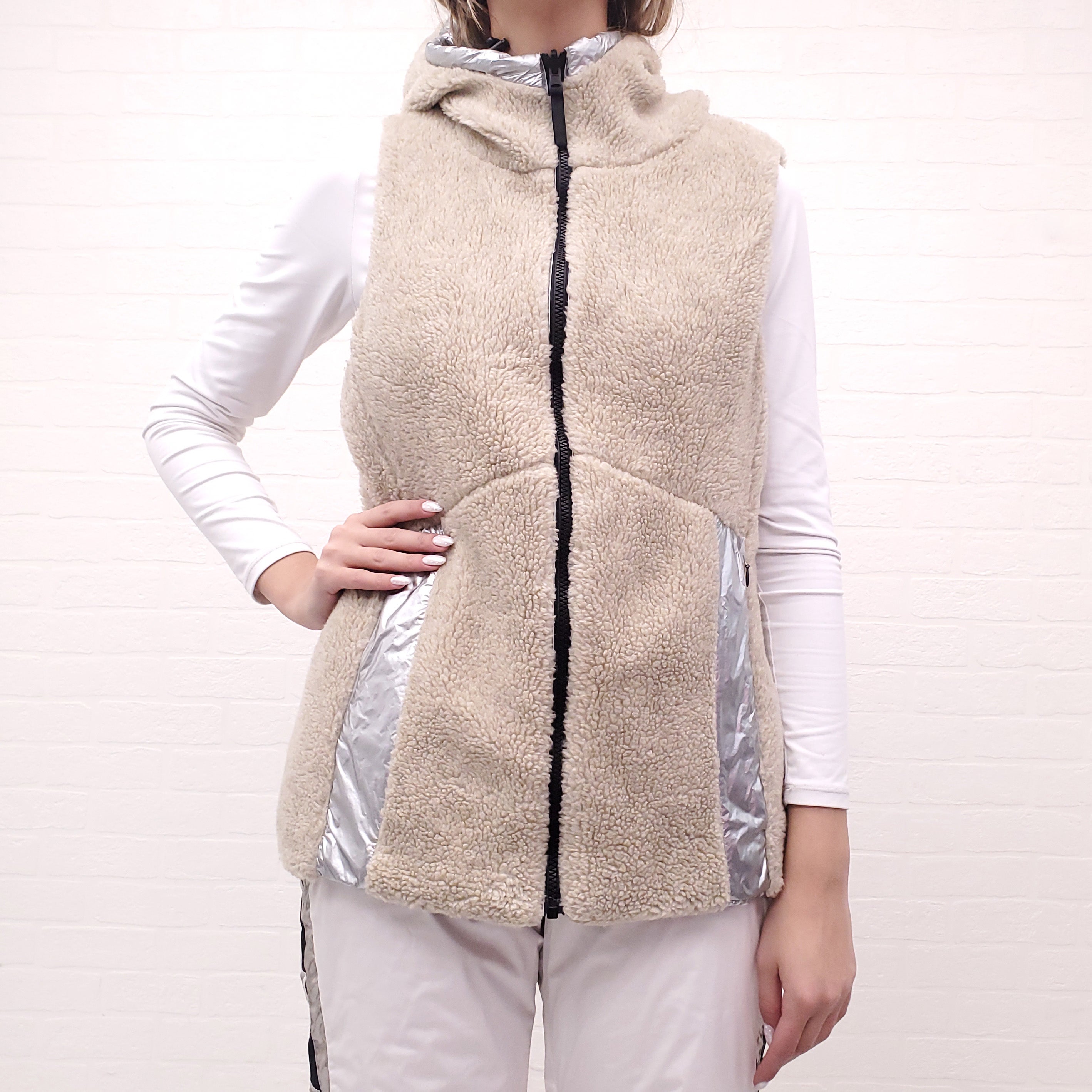 BOGNER FIRE + ICE SILVER WINTER REVERSIBLE VEST - SIZE S