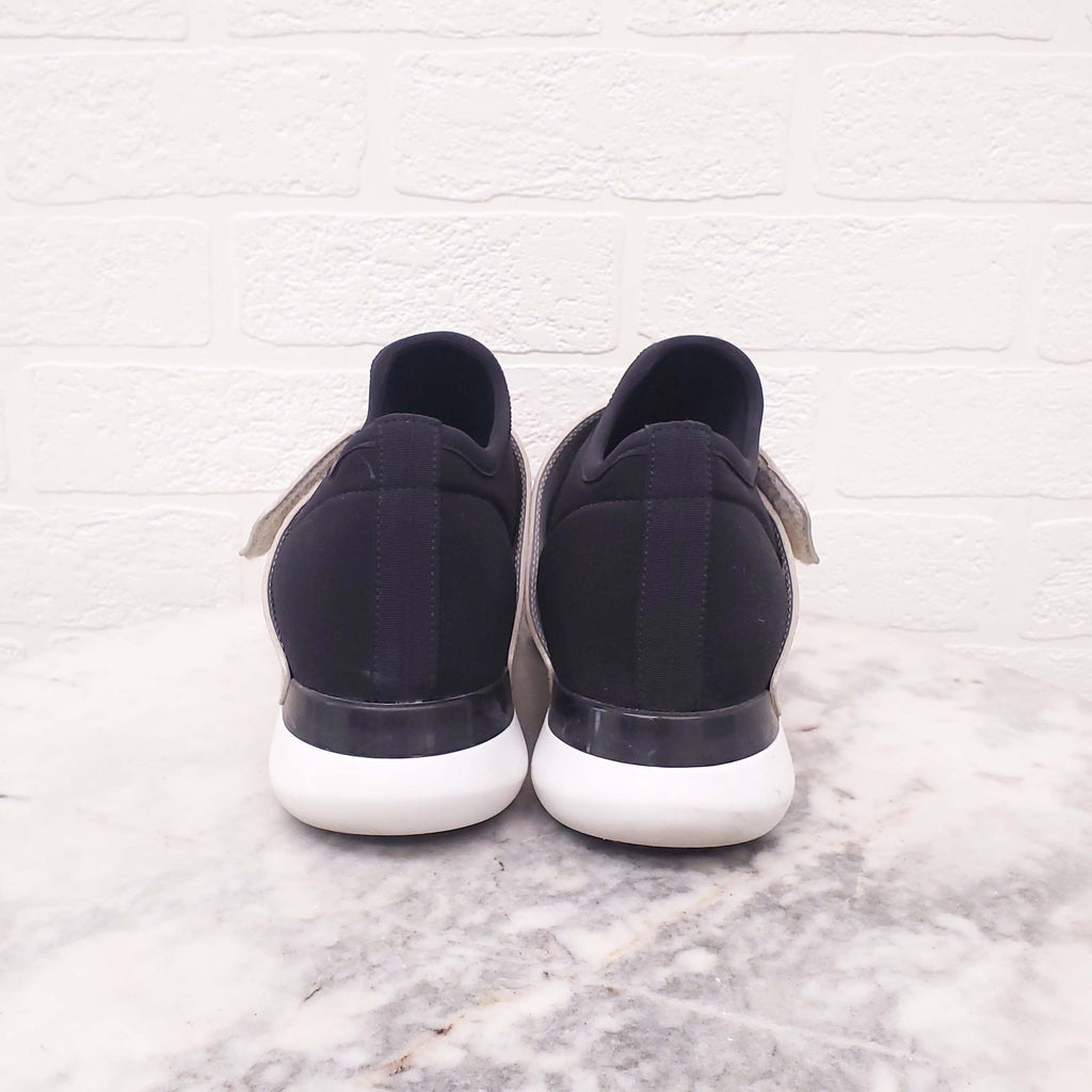SALVATORE FERRAGAMO BLACK SNEAKERS - SIZE 6.5C