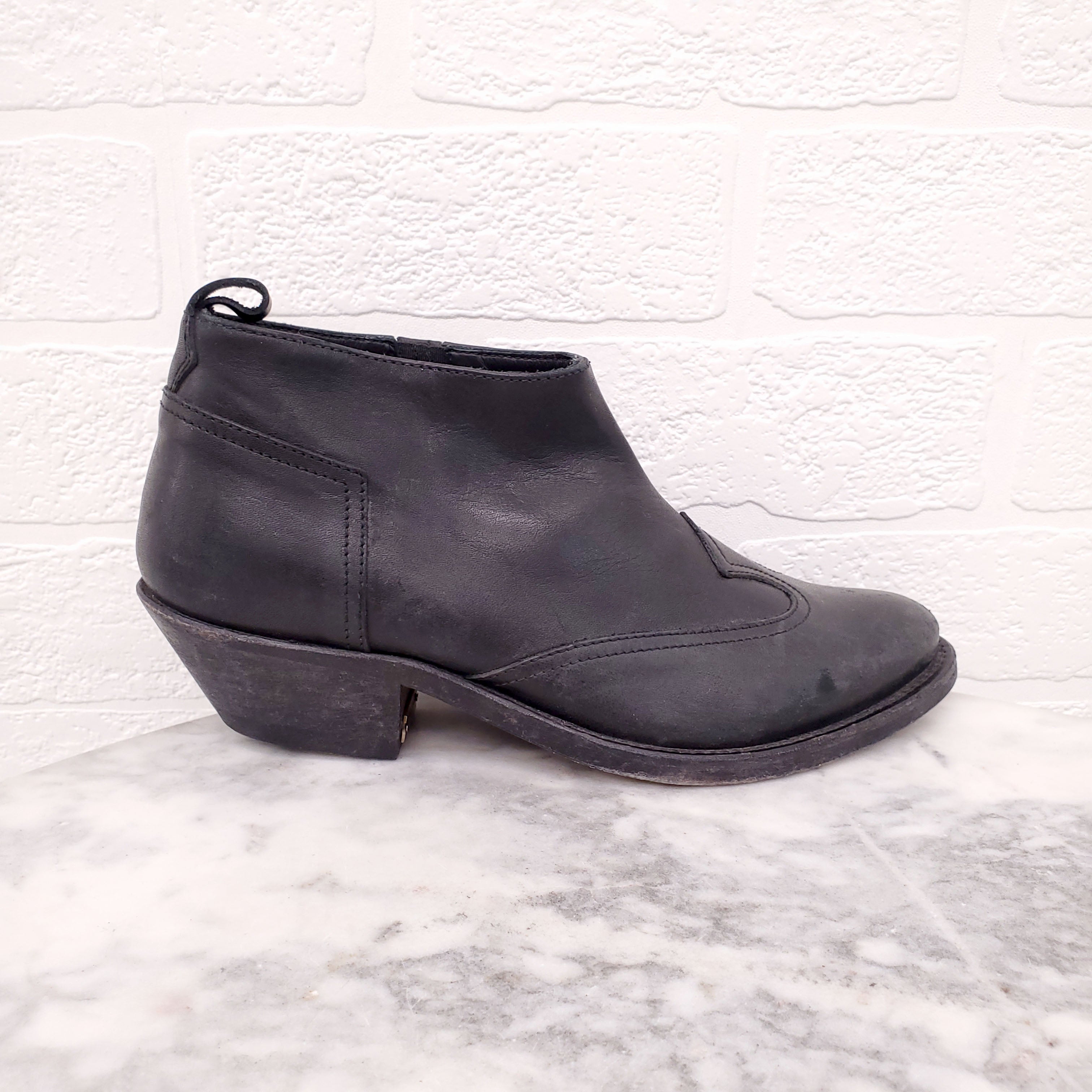 GOLDEN GOOSE BLACK COWBOY BOOTIES - SIZE 35