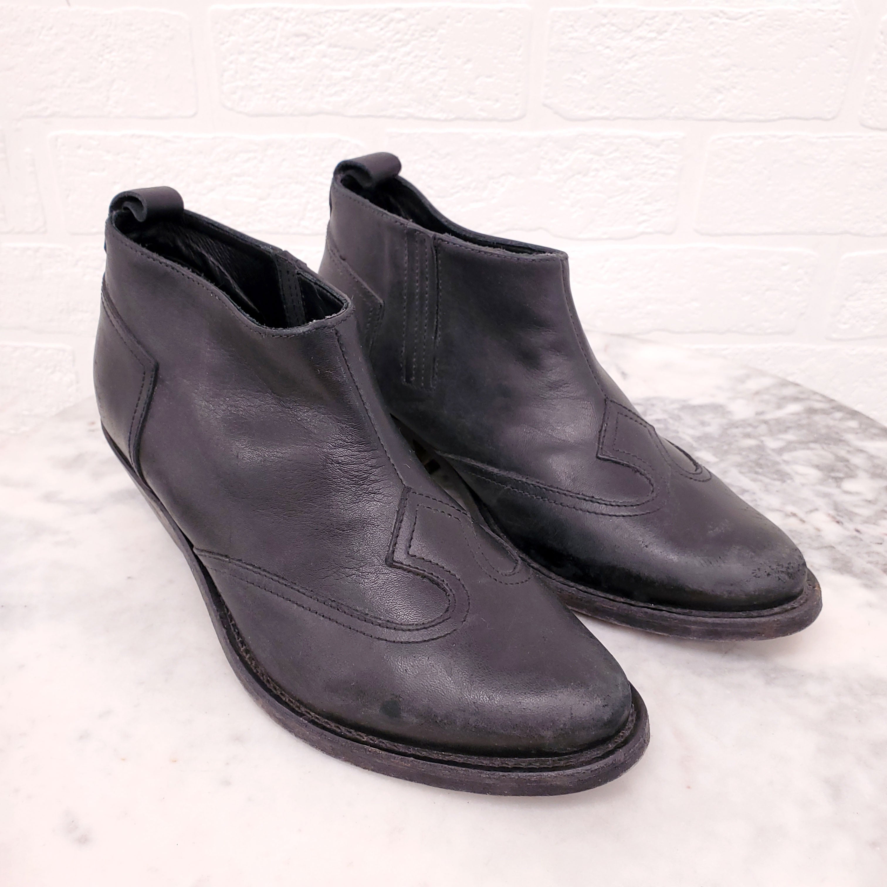 GOLDEN GOOSE BLACK COWBOY BOOTIES - SIZE 35