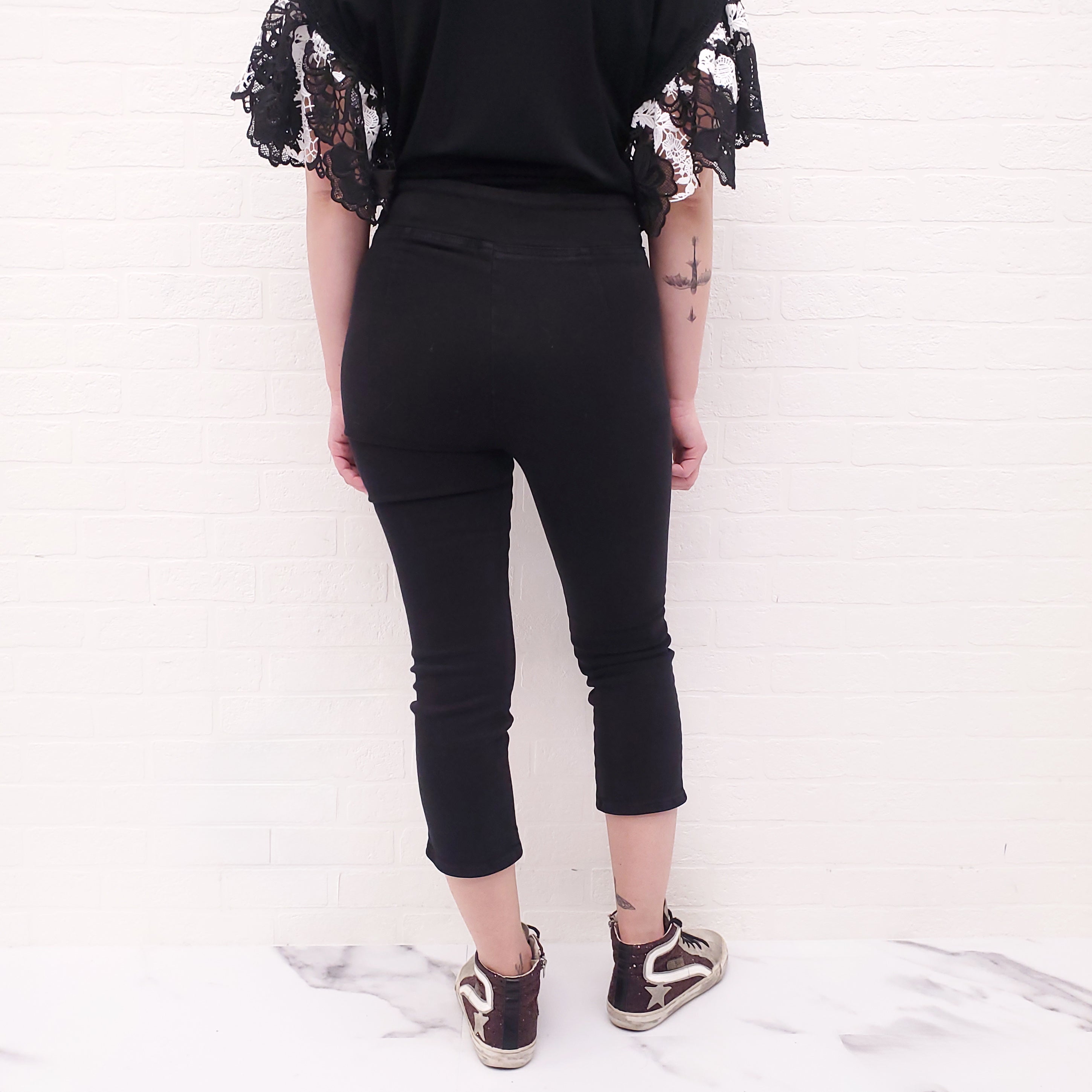 FRAME BLACK BERMUDA LEGGINGS - SIZE 1 (S)