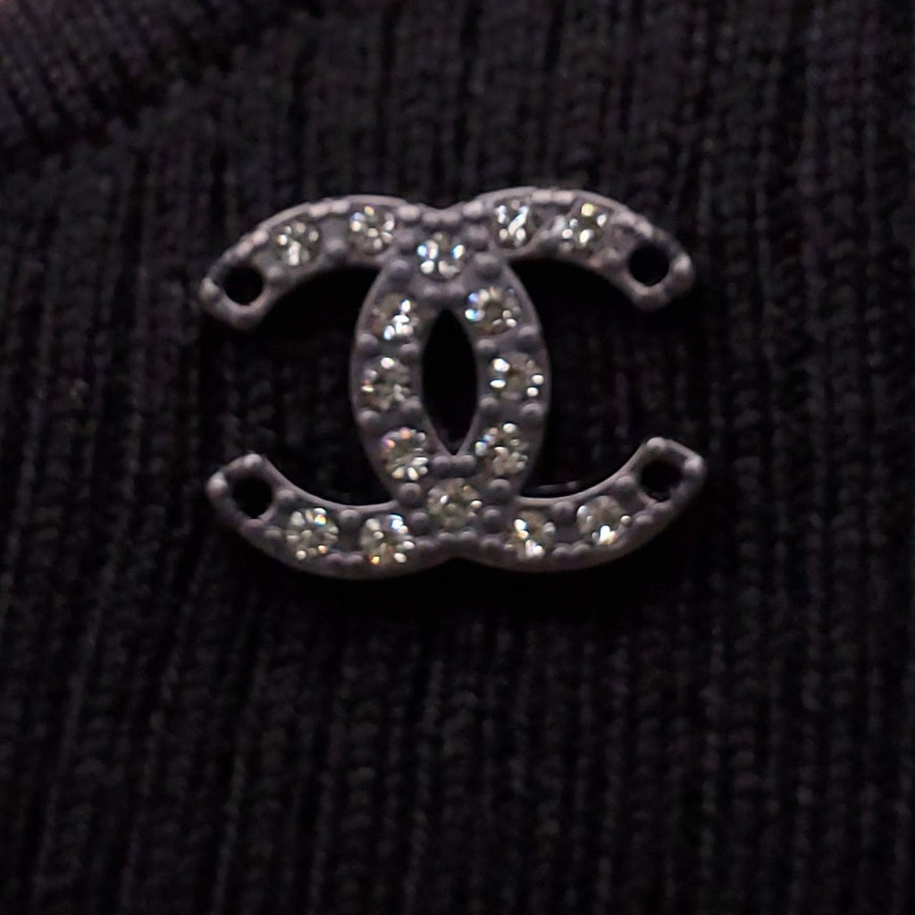 CHANEL BLACK GOWN WITH BOW - SIZE 36