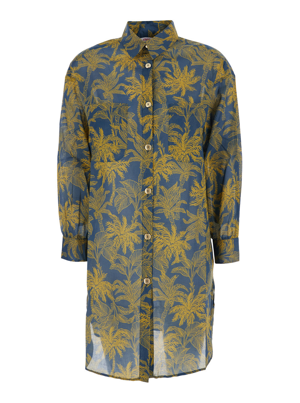 Eres Women 'Exotisme' Multicolor Shirt With Classic Collar And All-Over Print In Cotton For Women