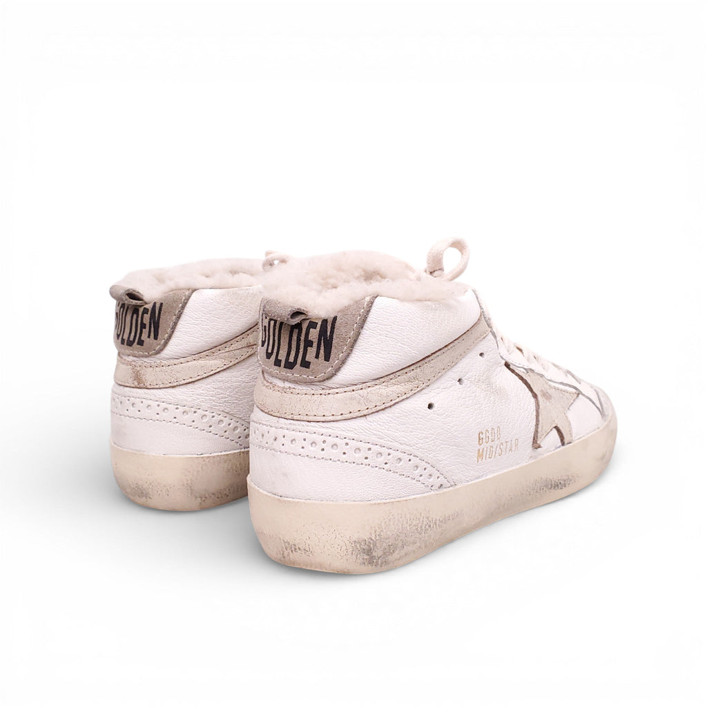 GOLDEN GOOSE MID STAR SNEAKERS WITH SHEARLING - SIZE 36